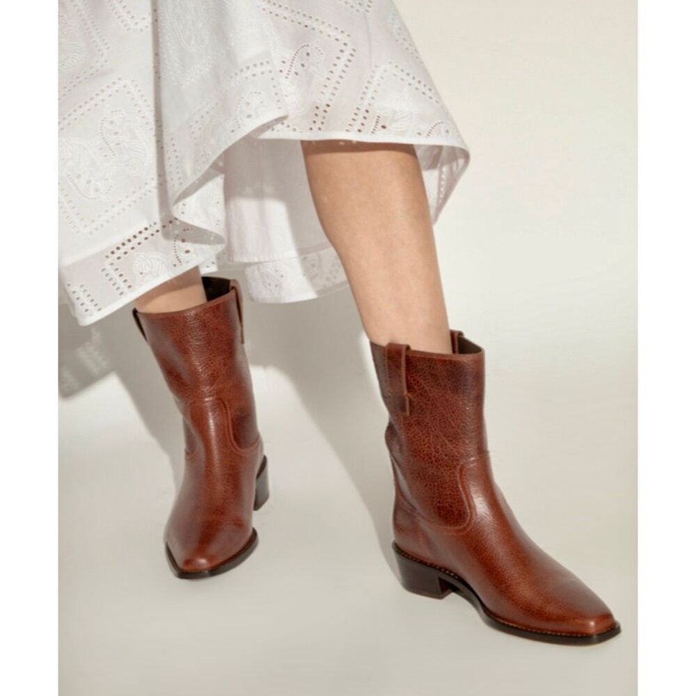 Tory Burch City Western Brown Boots Women’s Size 8